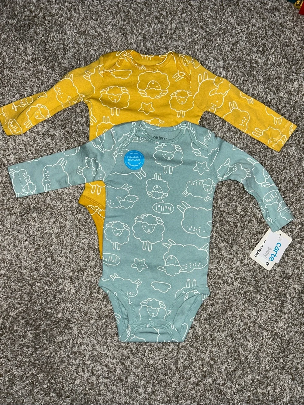 Carter's Long Sleeve Gender Neutral Bodysuits